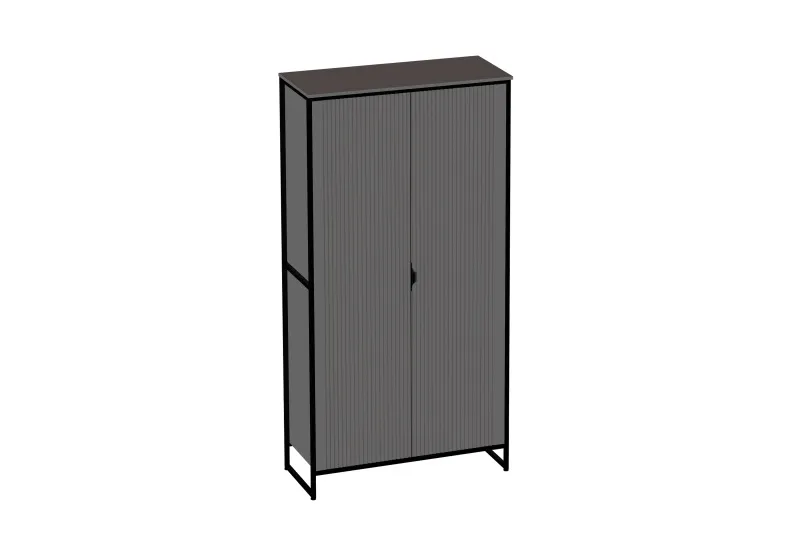 Шкаф двухдверный "Нора" гостиная Графит